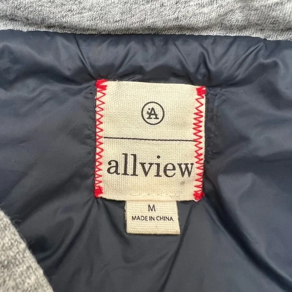 Allview Men’s Coat Concept Puffer Zip Hoodie NWOT Down fill